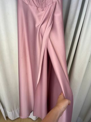 Vestido fiesta de Sorella rosa satén