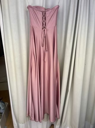 Vestido fiesta de Sorella rosa satén