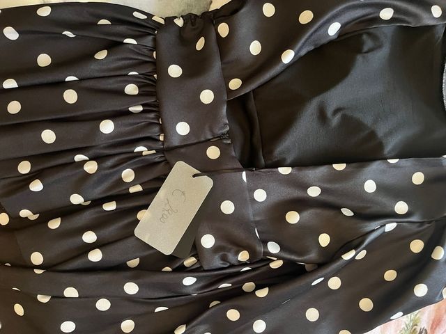 Mini abito pois nero e bianco