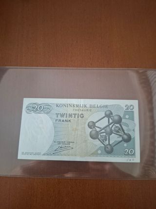 Billete 20 Francos Bélgica 1964