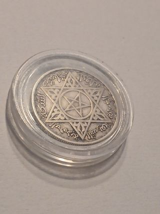 Moneda 100 Francos Marruecos 1953 plata.