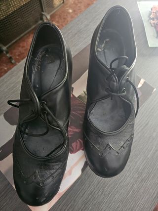 Zapatos Flamenca Profesionales Negros echos a mano