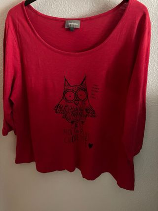 Camiseta Ikebana Talla XXL con Dibujo de Búho