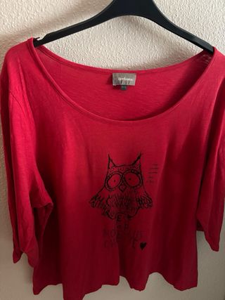 Camiseta Ikebana Talla XXL con Dibujo de Búho