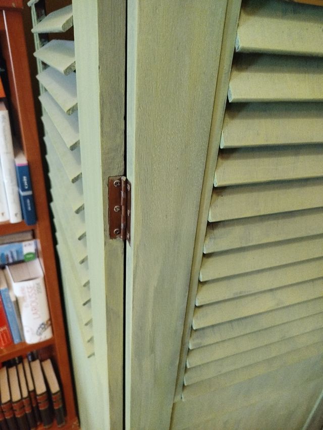 Paravento in legno massello verde. Misura 183 di altezza