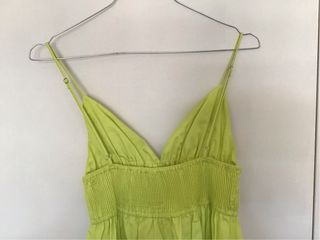 Vestido largo amarillo Zara