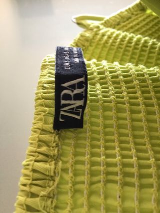 Vestido largo amarillo Zara