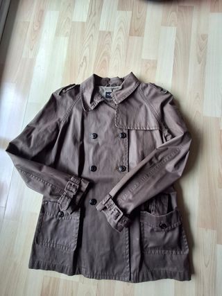 Trench Massimo Dutti Marrón Talla M