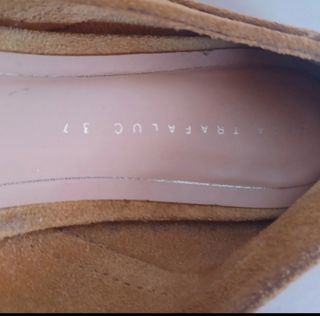Zapatos Zara flecos ante mostaza talla 37