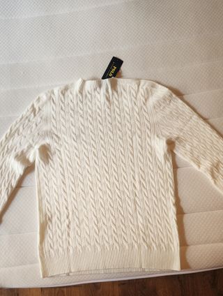 Jersey Polo Ralph Lauren Blanco Punto Trenzado