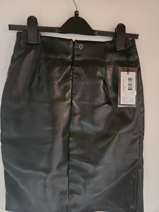 Minigonna similpelle nera XS
