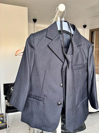 Traje de niño Raya azul Marino 