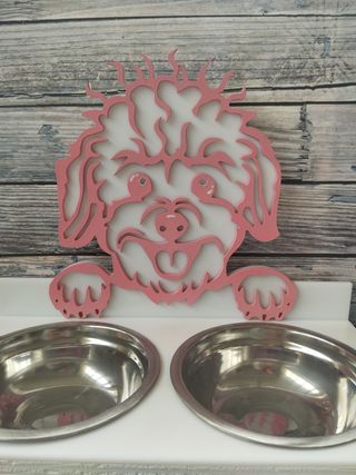 Comedero para perros con silueta personalizada 