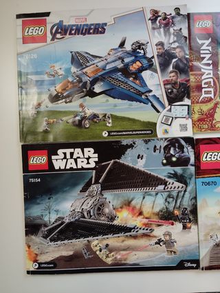 Manuales LEGO Star Wars, Ninjago, Avengers