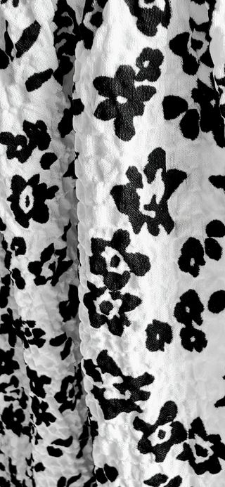 Vestito corto Bershka floreale bianco e nero