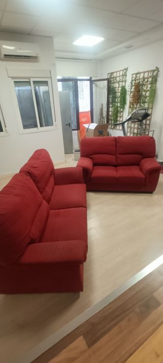 Sofá 3+2 plazas rojo