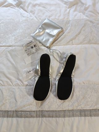 Bailarinas plateadas talla 40