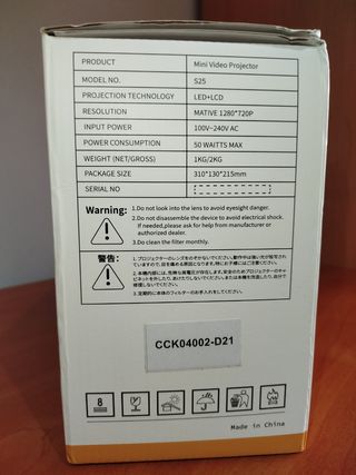 Proyector WiMiUS S25 HD LED WiFi