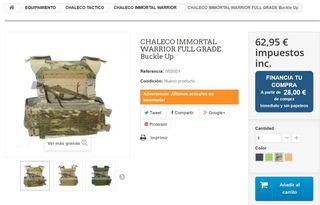 CHALECO TACTICO INMORTAM WARRIORS FULL GRADE