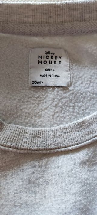 Sudadera Disney Mickey Mouse Gris Talla L