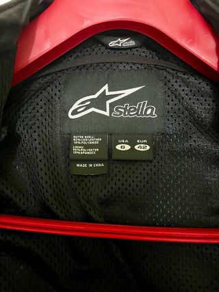 Mono de moto Alpinestars piel azul y blanco