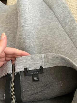Topshop Falda Gris Asimétrica 