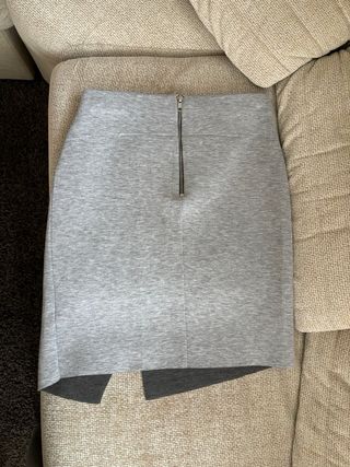 Topshop Falda Gris Asimétrica 