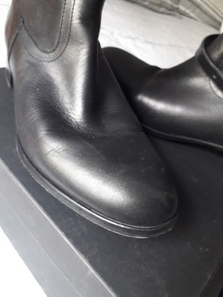 Botines Massimo Dutti piel negros talla 40
