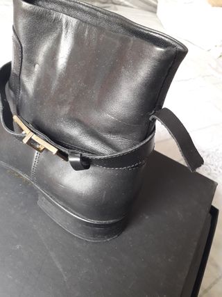 Botines Massimo Dutti piel negros talla 40