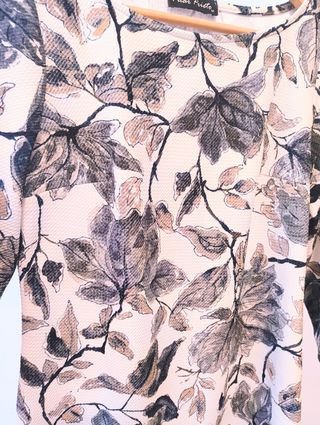 Vestido floral manga 3/4