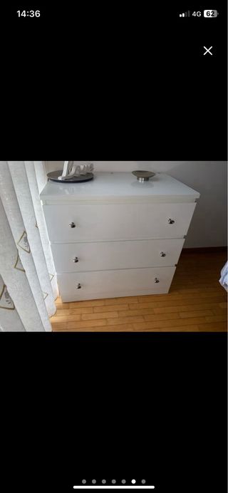 Cómoda MALM 3 Cajones Blanca