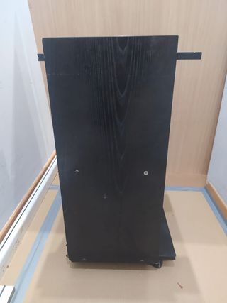 Mueble auxiliar negro y madera 42*73*38