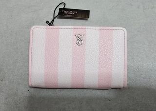 Monedero Victoria's Secret Rayas Rosas y Blancas