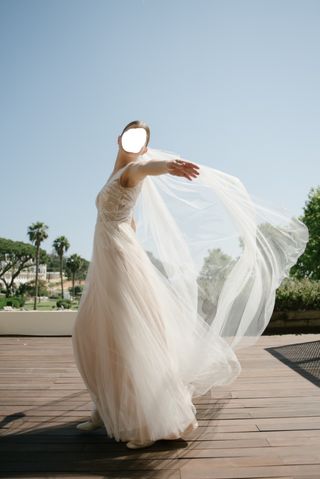 Vestido de novia Anna Kara + velo (limpiados) 