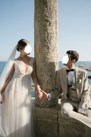 Vestido de novia Anna Kara + velo (limpiados) 