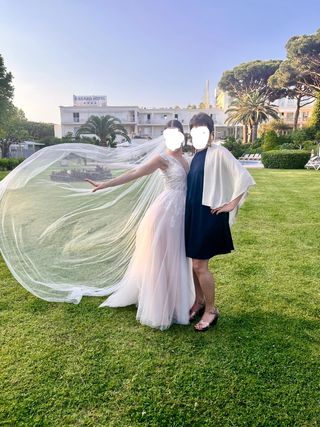 Vestido de novia Anna Kara + velo (limpiados) 