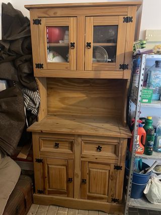 Alacena vintage de madera maciza