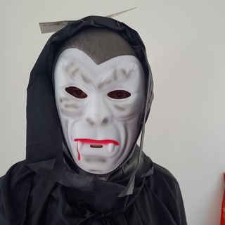 Máscara Halloween Vampiro Sangre,nova