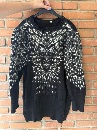 Jersey lana y angora diseño animal print