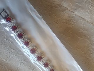 Bracciale donna YuKi rosso e argento