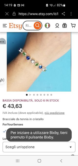 Bracciale donna YuKi rosso e argento