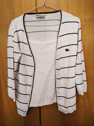 Top tirantes y chaqueta  Burberrys Blanco Mujer