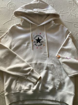 Sudadera Converse Blanca con Logo