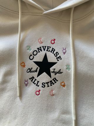 Sudadera Converse Blanca con Logo