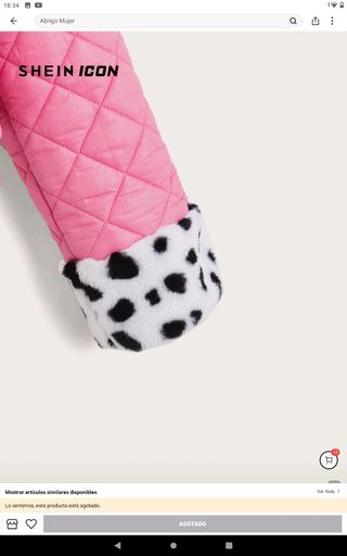 CHAQUETA MUJER ROSA ACOLCHADA SIN ESTRENAR