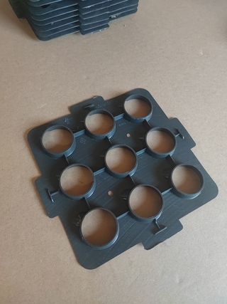 Bandeja 9 macetas 3x3 Plástico Rígido