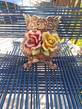 Vaso vintage ceramica rose