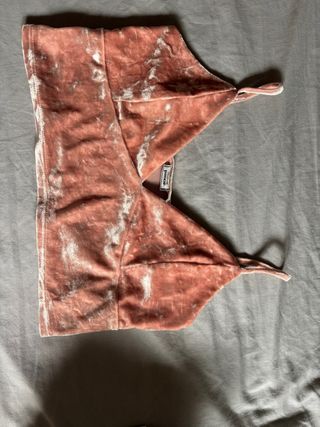 Top terciopelo rosa