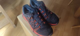 Zapatillas Salomon Talla 42 Trekking Negro/Naranja