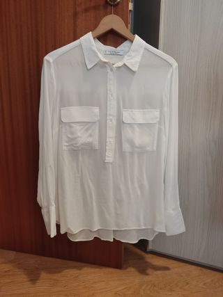 Camisa blanca Violeta by Mango Talla M
